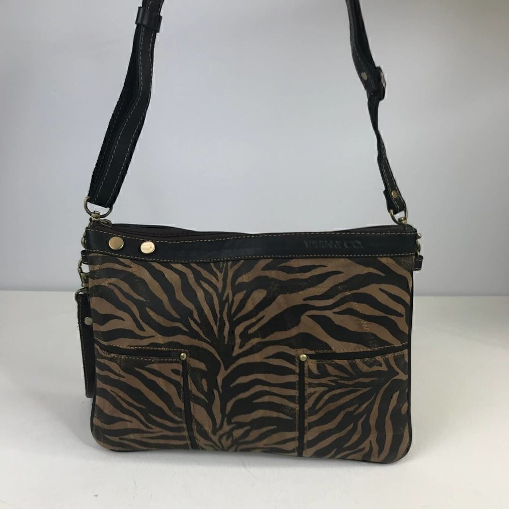 Vaan Leather Tiger Remnants Xbody NWT